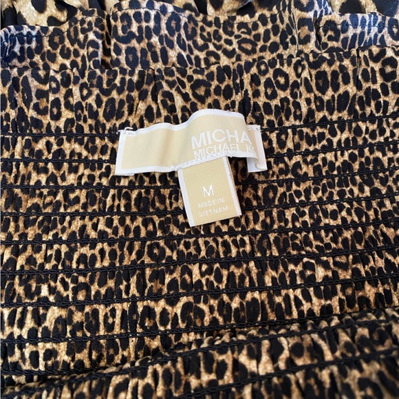 Mixed Leopard Matte Jersey Ruffled Skirt - Picture 6 of 7